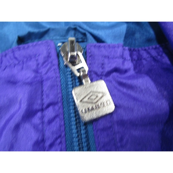 Vintage Umbro Windbreaker Jacket Mens Medium Purple Blue 90s Colorblock Retro - Picture 4 of 12